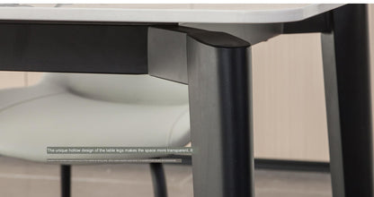 IN-Modern Minimalist Slate Dining Set 6 Seater