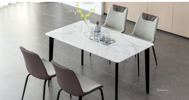 IN-Modern Minimalist Slate Dining Set 6 Seater