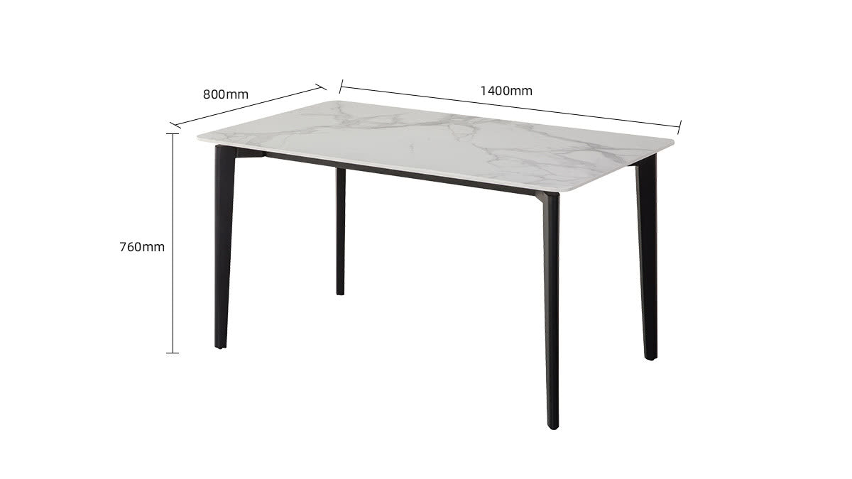 IN-Modern Minimalist Slate Dining Set 6 Seater