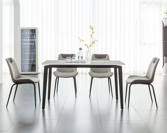 IN-Modern Minimalist Slate Dining Set 6 Seater