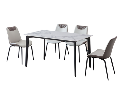 IN-Modern Minimalist Slate Dining Set 6 Seater
