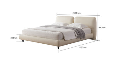 IN-Valletta-Cream style technical leather soft bed