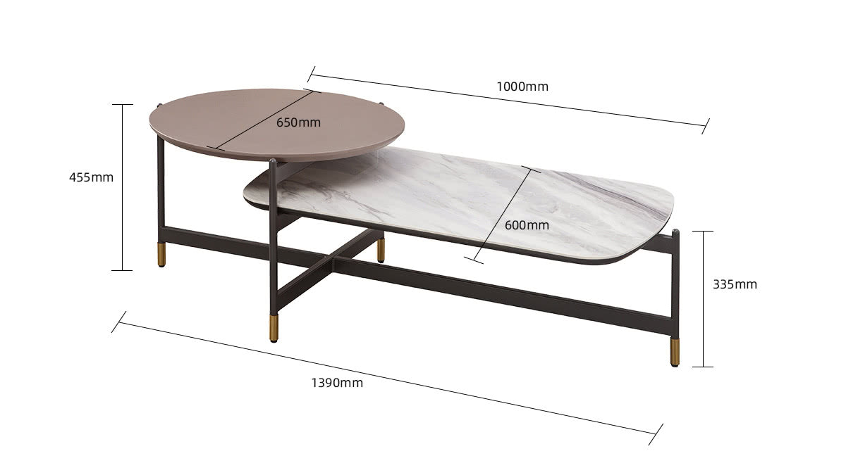 IN-Modern light luxury combination coffee table