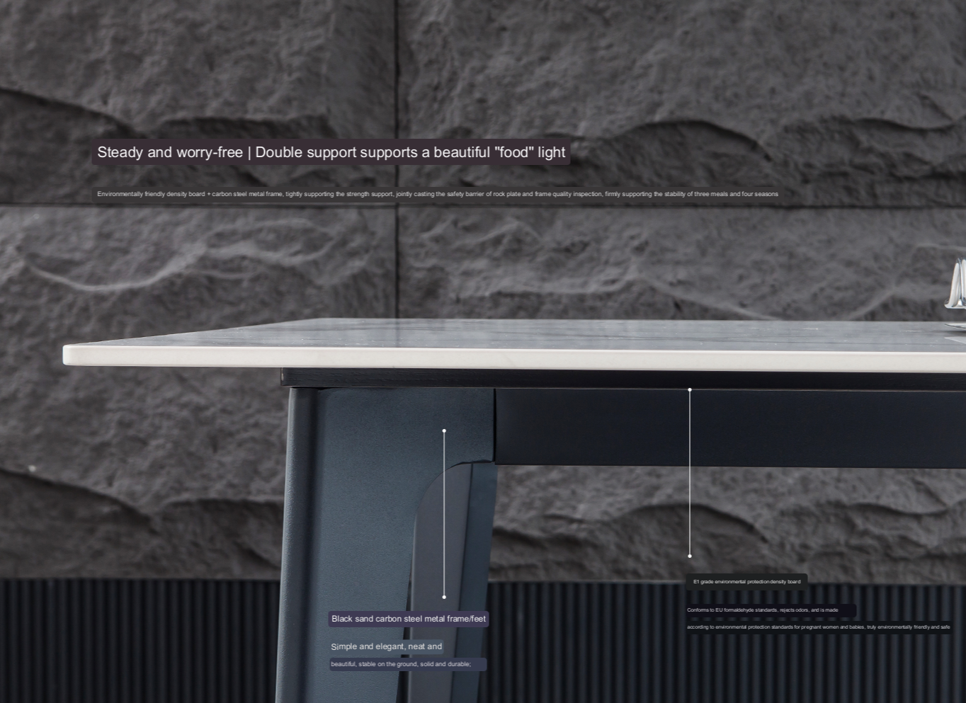 IN-Morag Modern Slate Dining Set