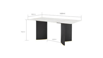 IN-Italian Minimalist Rock Slab Dining Set