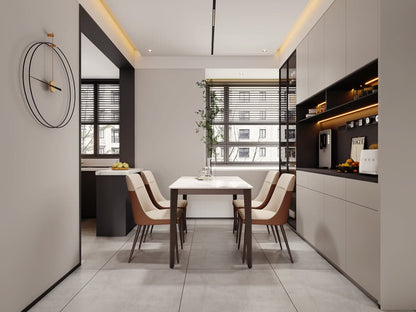 IN-Modern Light & Luxury Slate Dining Set