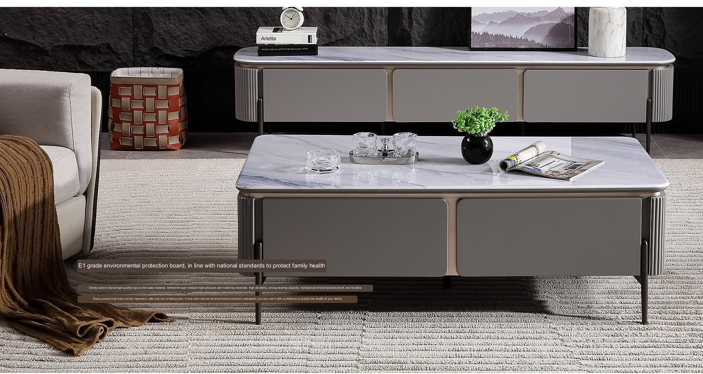 IN-Modern Light Luxury Microcrystalline Stone Coffee Table