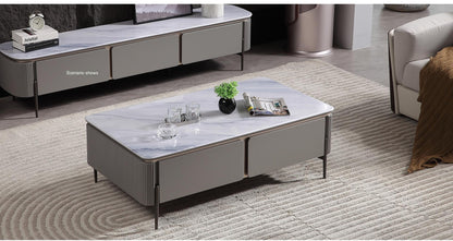 IN-Modern Light Luxury Microcrystalline Stone Coffee Table