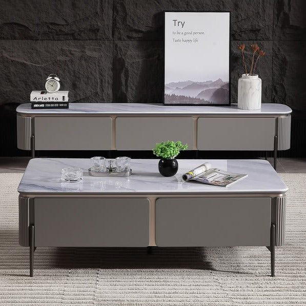 IN-Modern Light Luxury Microcrystalline Stone Coffee Table