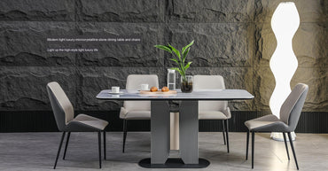IN-Modern Light Luxury Microcrystalline Stone Dining Set
