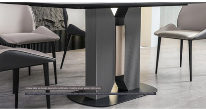 IN-Modern Light Luxury Microcrystalline Stone Dining Set