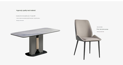 IN-Modern Light Luxury Microcrystalline Stone Dining Set