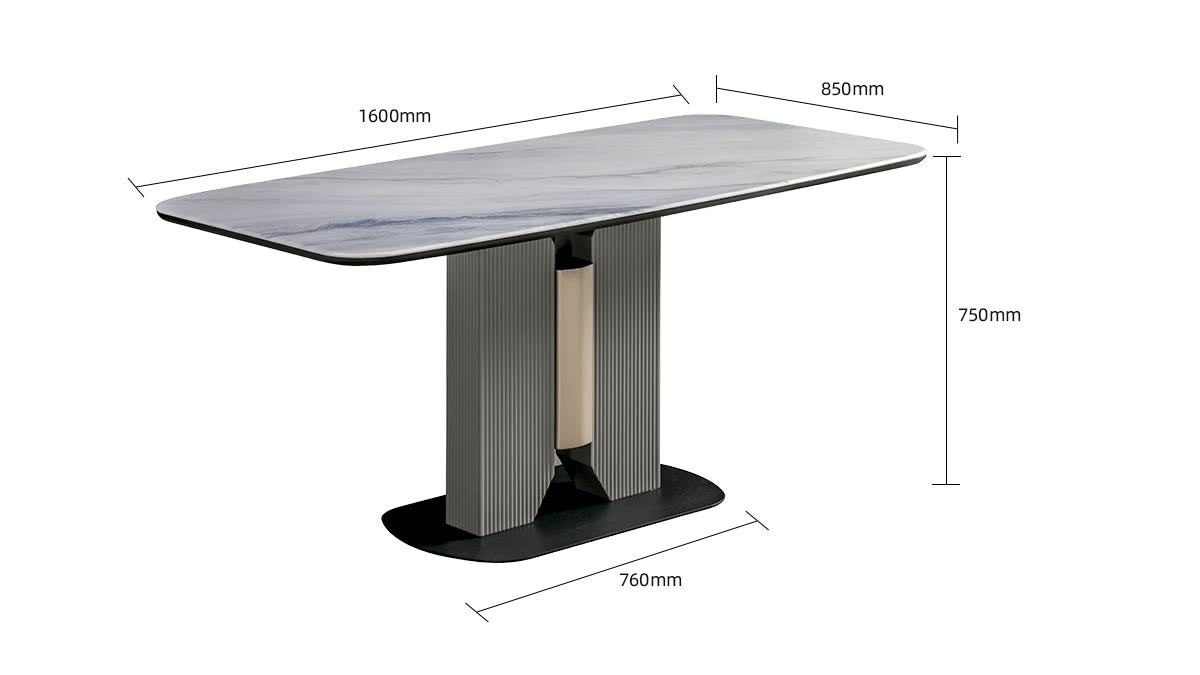 IN-Modern Light Luxury Microcrystalline Stone Dining Set