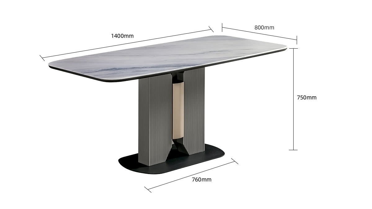 IN-Modern Light Luxury Microcrystalline Stone Dining Set