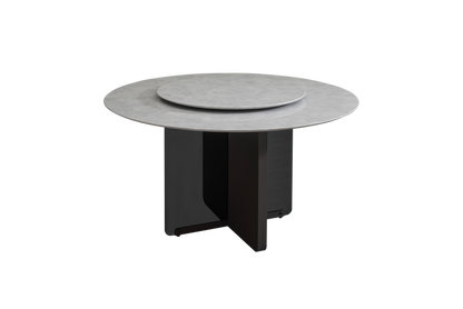 IN-Modern Marble Turntable Dining Set