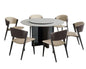 IN-Modern Marble Turntable Dining Set