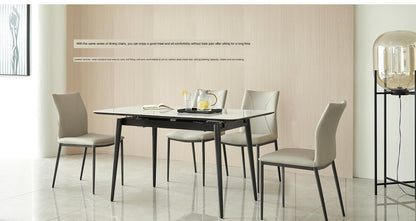 IN-Modern Style Extendable Slate Dining Set