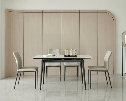 IN-Modern Style Extendable Slate Dining Set