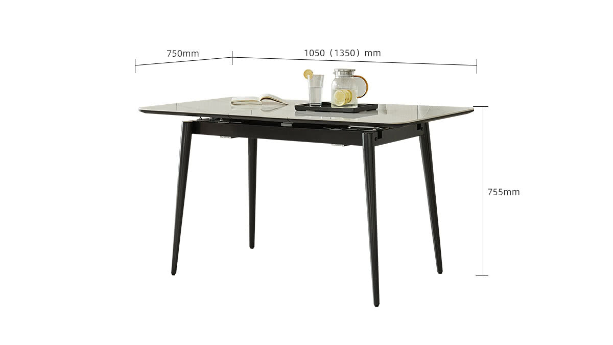 IN-Modern Style Extendable Slate Dining Set