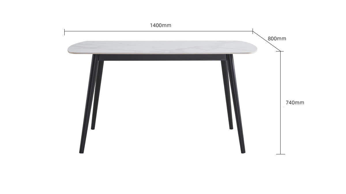 IN-Modern Simple Slate Dining Set