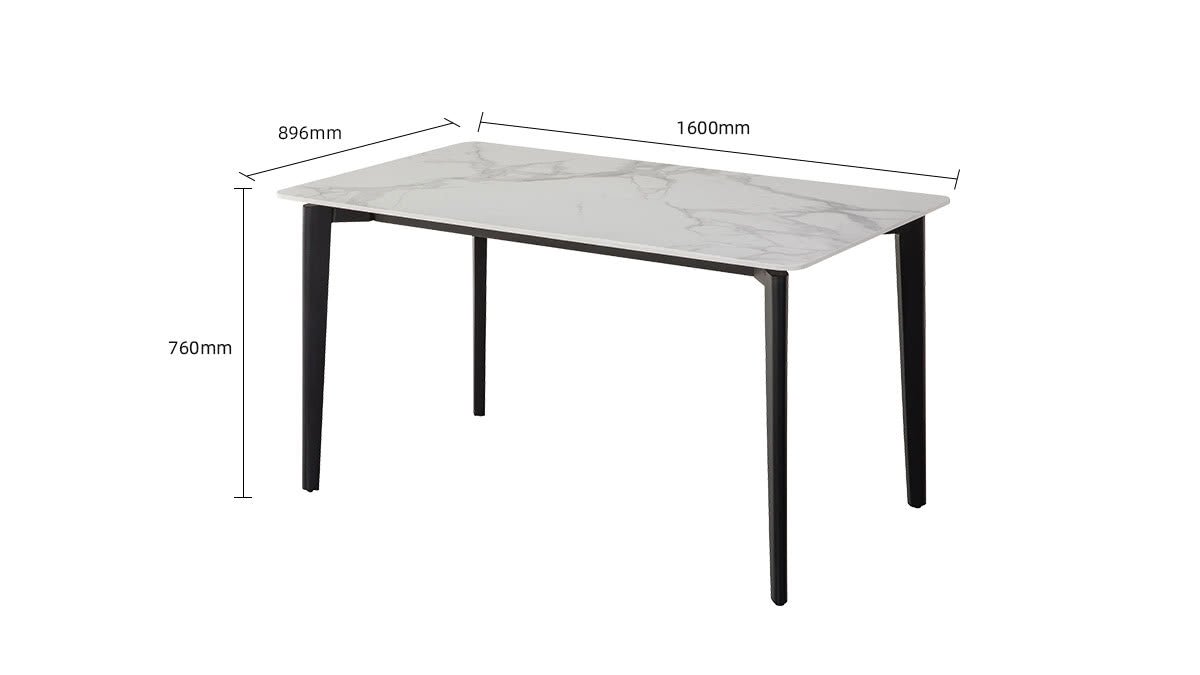 IN-Modern Minimalist Slate Dining Set 4 Seater