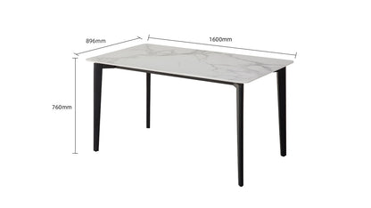 IN-Modern Minimalist Slate Dining Set 6 Seater