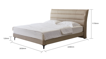 IN-Camino Simple Leather Bed
