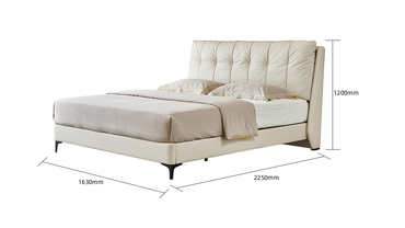 IN-Xilinmen Cream leather soft bed