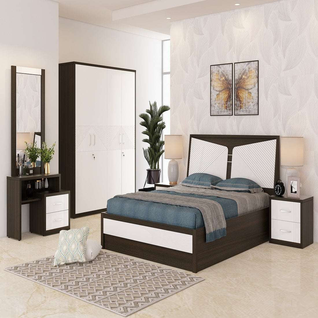 Alina Queen bed with 3/4th lift on