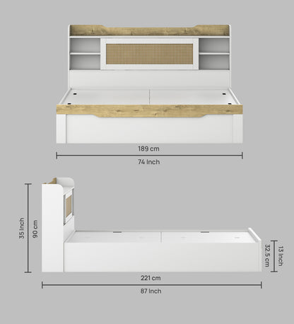 Lilly King bed with box storage