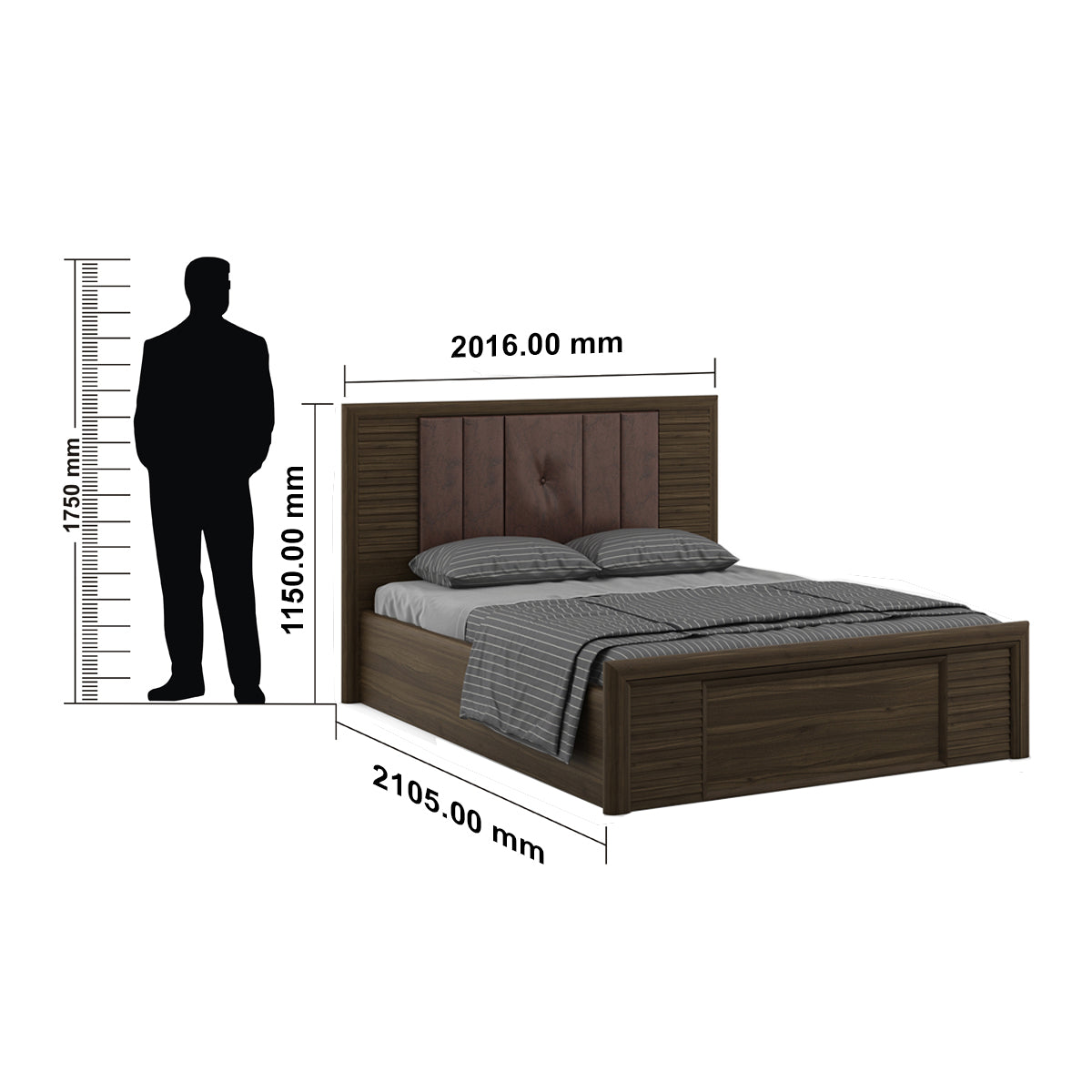 Emperor King bed full lift on