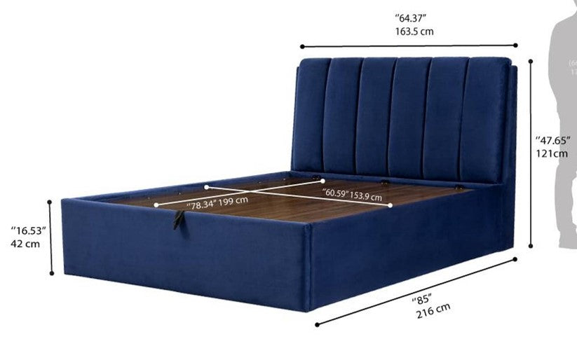 Flute Upholstered Bed