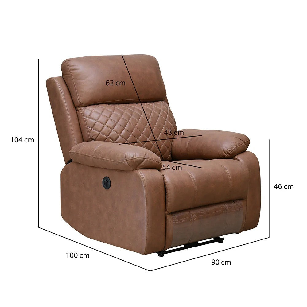 Recliner Set Electric Brown