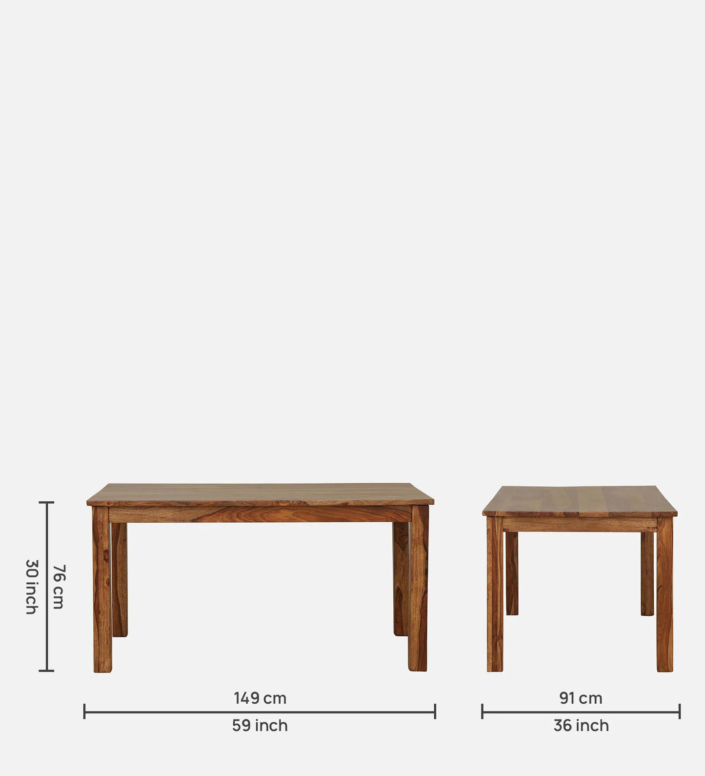 Persia 6 Seater Dining Set-Natural Sheesham