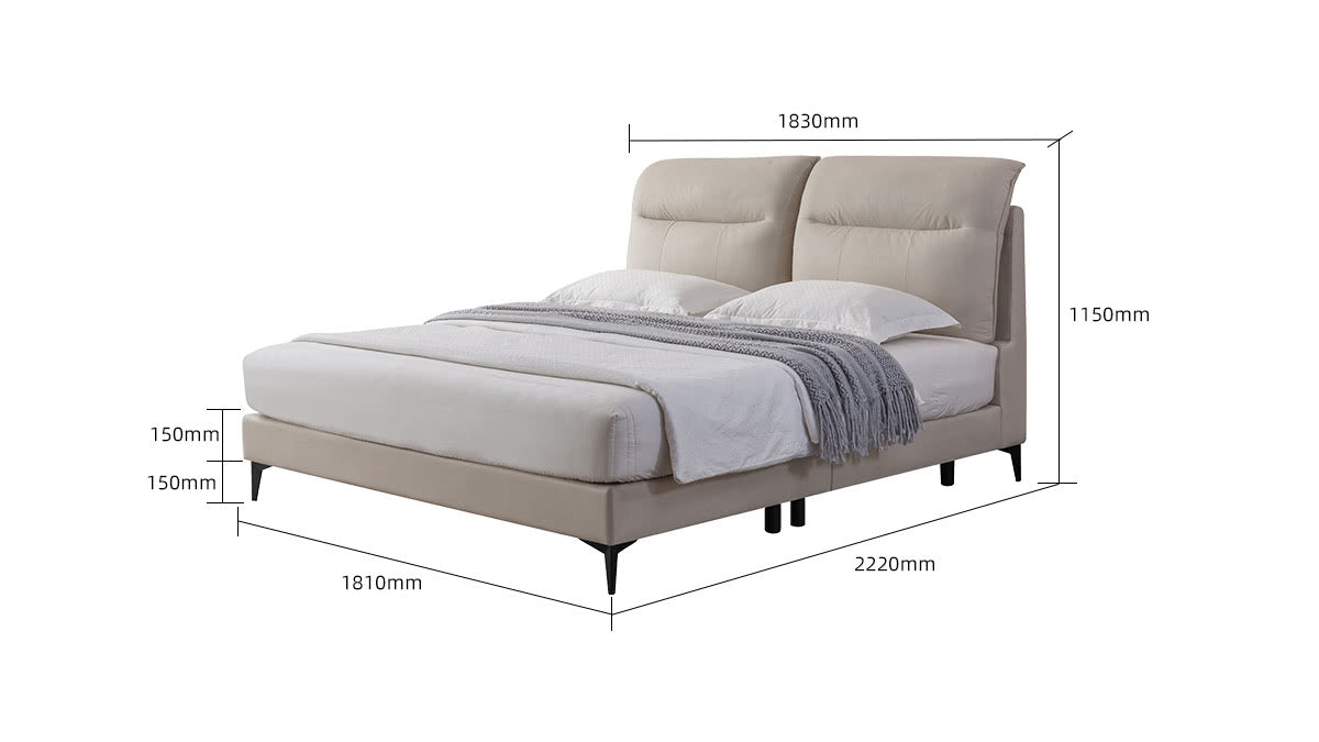 IN-Evian-Modern Simple Technology Fabric Soft Bed