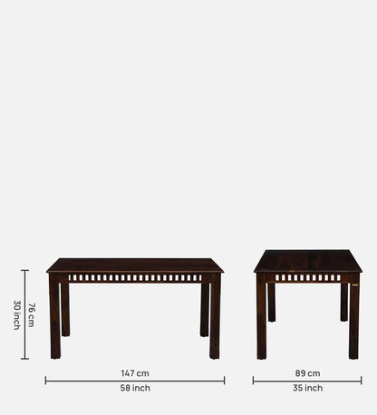 Duster 6 Seater Dining Set-Walnut