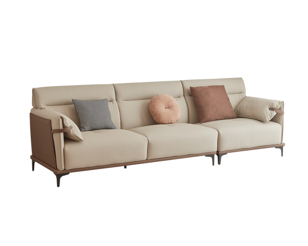 IN-Italian Light Luxury Cat Claw 3 Seater Leather Sofa