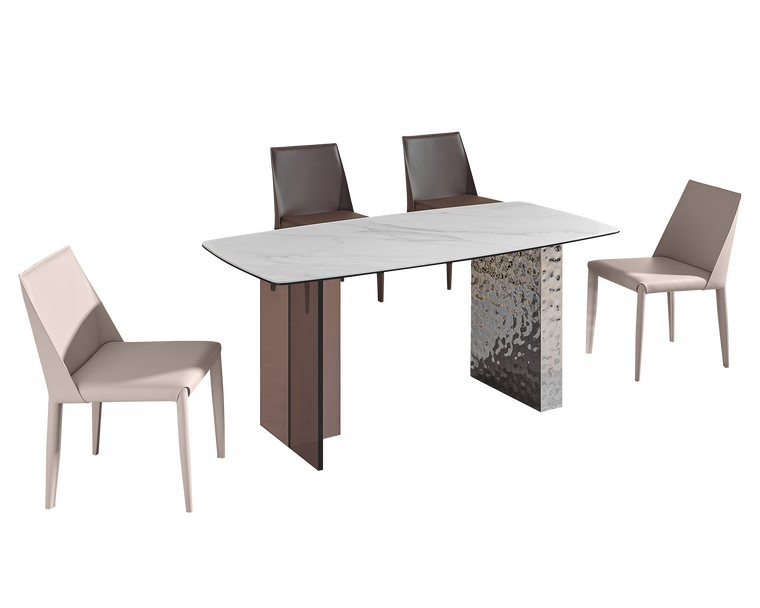 IN-Modern simple acrylic dining set