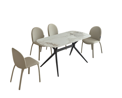 IN-Modern Simple Long Dining Set