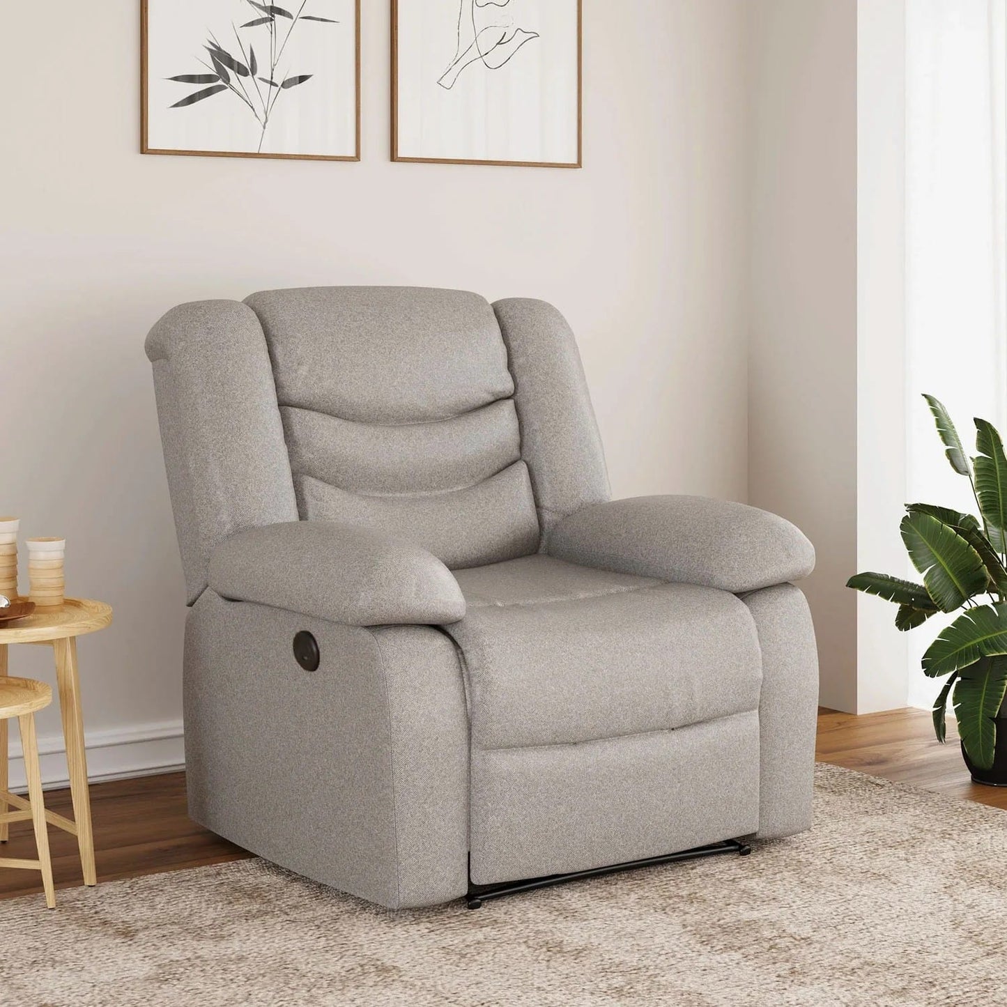 Era 1 Seater Electric Recliner-Honey Beige