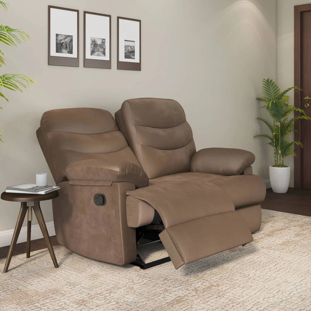 Skelton 2 Seater Recliner-Brown