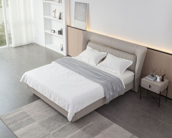 IN-Randers-light luxury leather soft bed