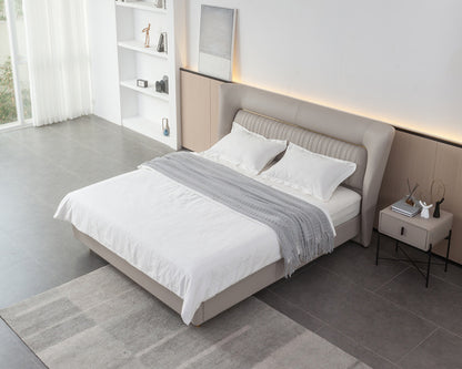 IN-Randers-light luxury leather soft bed
