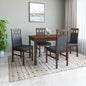 Mauna 4 Seater Dining Set-Dark Cappucino