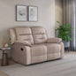 Rosia 2 Seater Manual Recliner-Light Brown