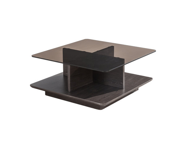 IN-mocha glass coffee table