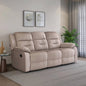 Rosia 3 Seater Manual Recliner-Light Brown