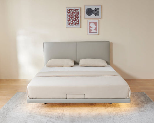 IN-Modern simple leather suspended soft bed