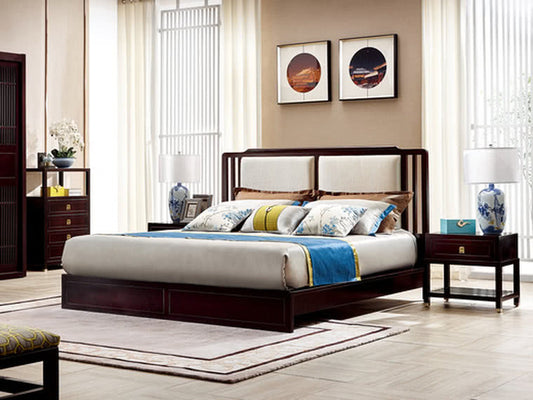 IN-Yanyu Lanting-New Chinese-style solid wood bed