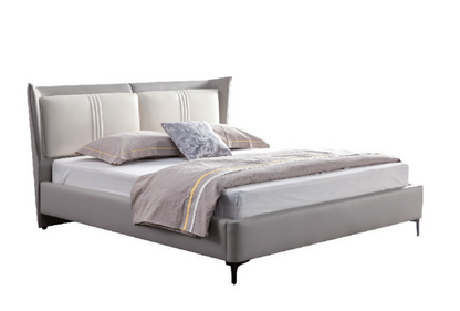 IN-Marianna-Italian light luxury leather art soft bed